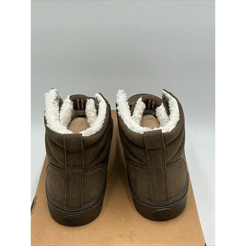 Cariuma OCA Therma High Sneakers Women's US 8.5 All Teak Shearling Lined Eby4487